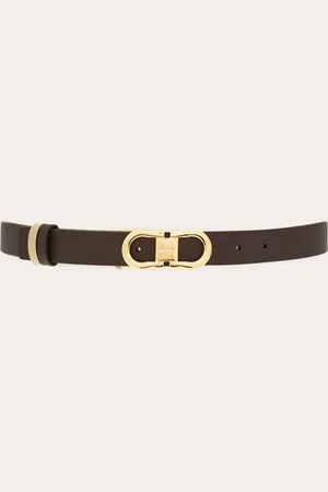 Salvatore Ferragamo Cinturón reversible y ajustable Gancini Marrón