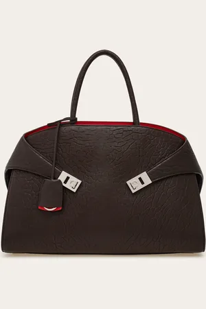 Salvatore Ferragamo Bolso de mano Hug bicolor (L) Marrón