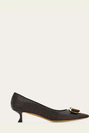 Salvatore Ferragamo Zapatos de salón new Vara plate Marrón Talla 35