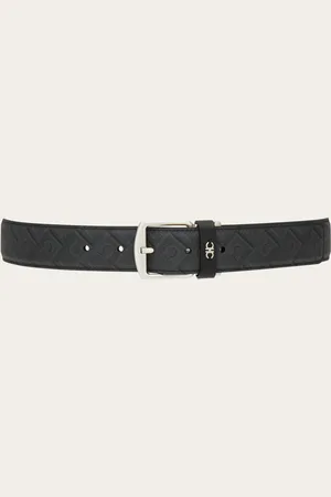 Salvatore Ferragamo Cinturón reversible y ajustable Negro