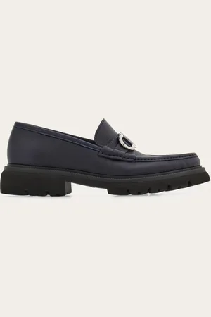 Salvatore Ferragamo Mocasines adorno Gancini Azul Talla 40