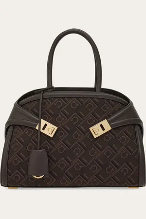 Salvatore Ferragamo Bolso de mano Hug Monogram (M) Marrón