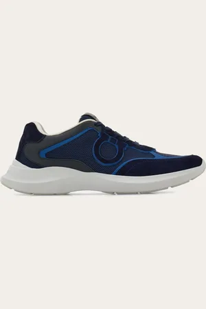 Salvatore Ferragamo Sneakers bajas adorno Gancini Azul Talla 40