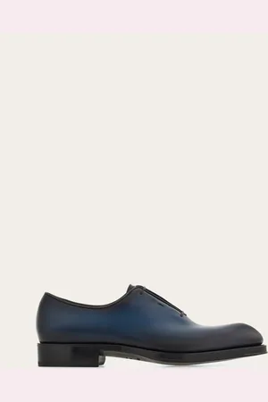 Salvatore Ferragamo Oxford Tramezza con atadura cubierta Azul Talla 40.5