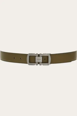 Salvatore Ferragamo Cinturón reversible y ajustable Gancini Verde