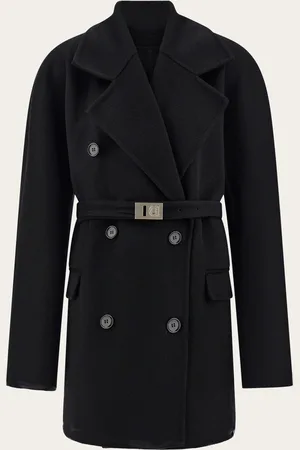 Salvatore Ferragamo Chaqueta en double de cachemira Negro