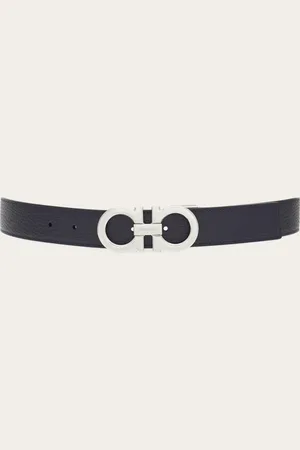 Salvatore Ferragamo Cinturón reversible y ajustable Gancini Azul