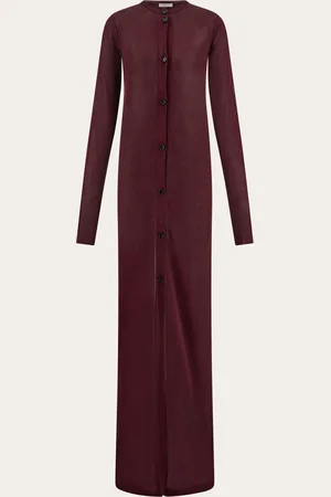 Salvatore Ferragamo Maxi cárdigan de lurex Rojo