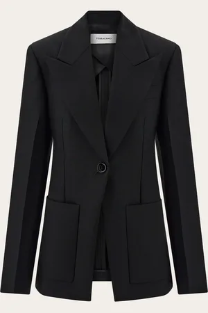 Salvatore Ferragamo Blazer con martingala en contraste Negro