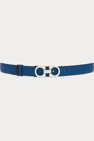 Salvatore Ferragamo Cinturón reversible y ajustable Gancini Azul
