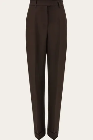 Salvatore Ferragamo Pantalones con vuelta Marrón
