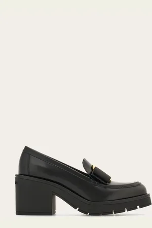 Salvatore Ferragamo Mocasines Vara Bow con tacón Negro Talla 35