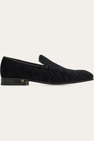 Salvatore Ferragamo Mocasines de terciopelo Negro Talla 40.5