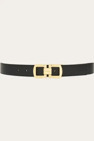 Salvatore Ferragamo Cinturón reversible y ajustable Gancini Negro
