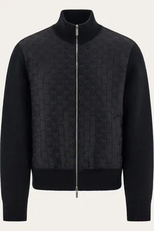 Salvatore Ferragamo Bomber de punto Negro