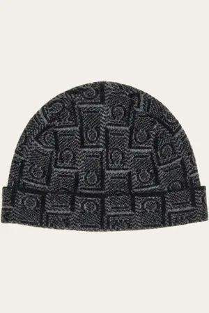 Salvatore Ferragamo Gorro beanie monogram Negro