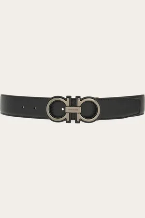 Salvatore Ferragamo Cinturón reversible y ajustable Gancini Negro