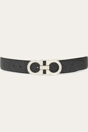Salvatore Ferragamo Cinturón reversible y ajustable Gancini Negro