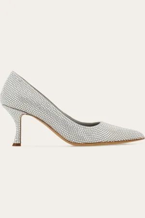 Salvatore Ferragamo Zapatos de salón con cristales Gris Talla 36