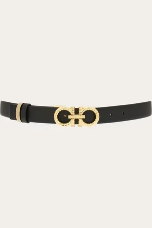 Salvatore Ferragamo Cinturón reversible y ajustable Gancini Negro