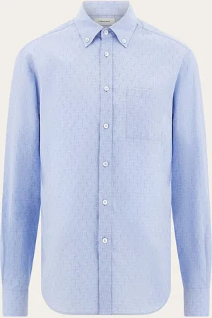 Salvatore Ferragamo Camisa Monogram Azul