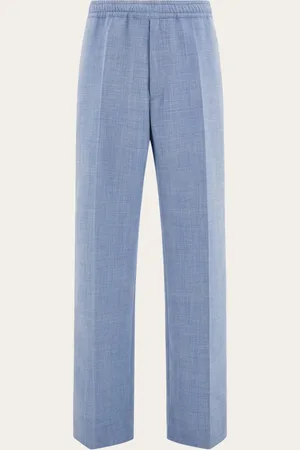 Salvatore Ferragamo Pantalones con cordón Azul