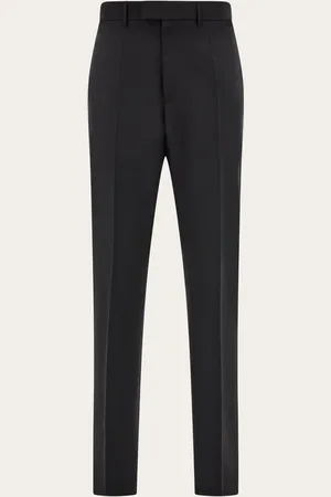 Salvatore Ferragamo Pantalones de canvas de algodón Negro