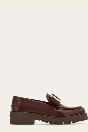 Salvatore Ferragamo Mocasines Vara Bow Rojo Talla 35