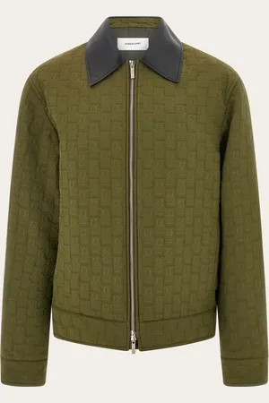 Salvatore Ferragamo Chaqueta de tejido Monogram Verde