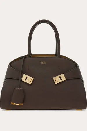 Salvatore Ferragamo Bolso de mano Hug bicolor (M) Marrón