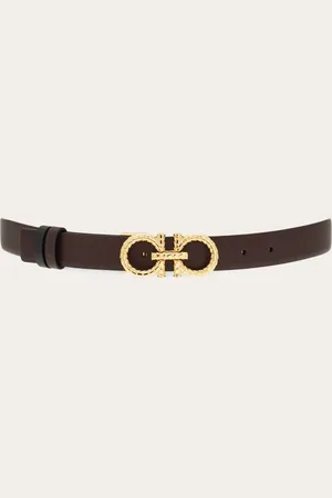 Salvatore Ferragamo Cinturón reversible y ajustable Gancini Rojo