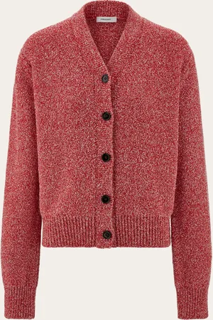Salvatore Ferragamo Cárdigan bouclé Rojo