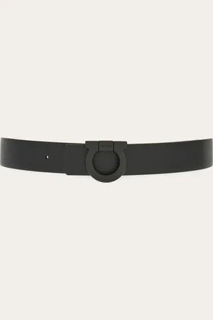 Salvatore Ferragamo Cinturón fijo reversible Negro