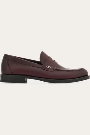 Salvatore Ferragamo Mocasines penny adorno Gancini Rojo Talla 39.5