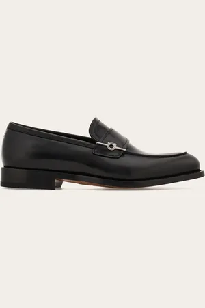 Salvatore Ferragamo Mocasines penny adorno Gancini Negro Talla 40.5