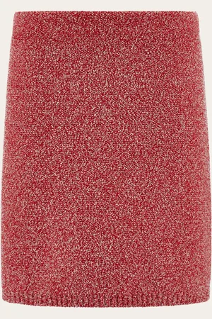 Salvatore Ferragamo Minifalda bouclé Rojo