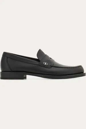 Salvatore Ferragamo Mocasines penny adorno Gancini Negro Talla 39.5
