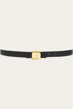 Salvatore Ferragamo Cinturón fijo New Vara plate Negro