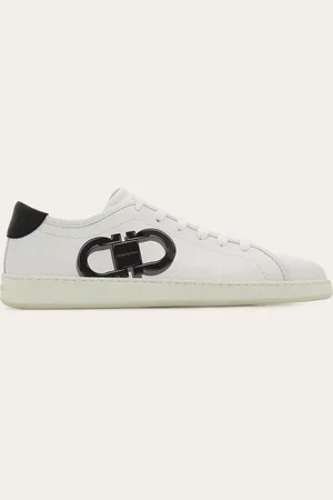 Salvatore Ferragamo Sneakers doble Gancini Blanco Talla 40