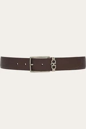 Salvatore Ferragamo Cinturón reversible y ajustable Gancini Rojo