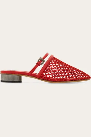 Salvatore Ferragamo Mules de Rojo Talla 35.5