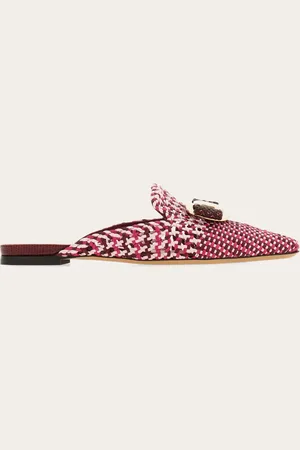Salvatore Ferragamo Mules New Vara plate Rojo Talla 35.5