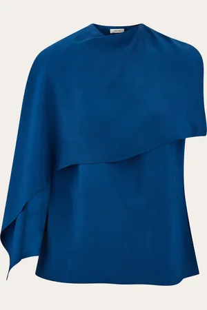 Salvatore Ferragamo Top con capa Azul