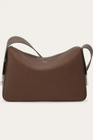 Salvatore Ferragamo Bolso messenger con hebillas Gancini (M) Marrón