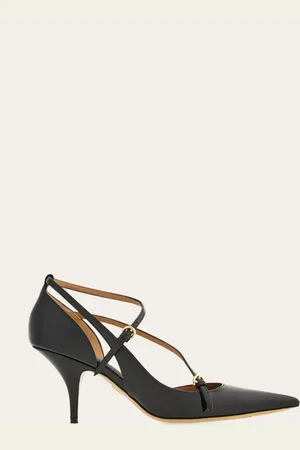 Salvatore Ferragamo Zapatos de salón con doble pulsera Negro Talla 35.5