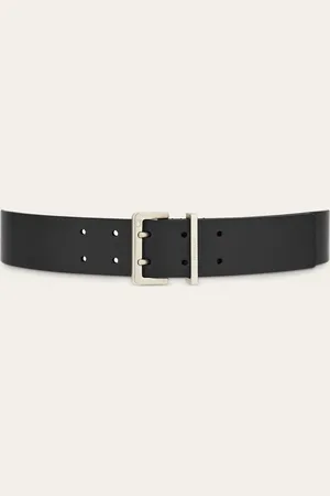 Salvatore Ferragamo Cinturón doble agujero Negro