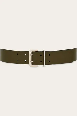 Salvatore Ferragamo Cinturón doble agujero Verde