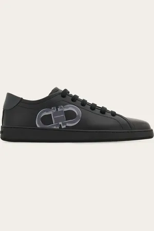 Salvatore Ferragamo Sneakers doble Gancini Negro Talla 40.5