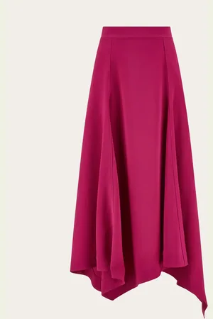 Salvatore Ferragamo Falda midi de pañuelo Rosa
