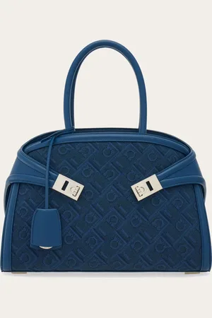 Salvatore Ferragamo Bolso de mano Hug Monogram (M) Azul